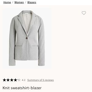 J. Crew Light Gray Knit Blazer